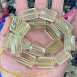 Faceted Natural Lemon Amethyst Rose Quartz Beads 15''