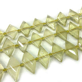 Lemon Quartz Moonstone Sunstone Stone Beads 15'' Rhombus Square DIY Loose Beads