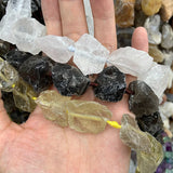 Natural Lemon Smoky Rock Quartz Beads 15'' DIY Loose Beads