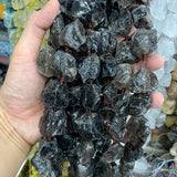Natural Lemon Smoky Rock Quartz Beads 15'' DIY Loose Beads