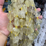 Lemon Smoky Rock Quartz Beads 15'' Olive DIY Jewelry Making Bracelet