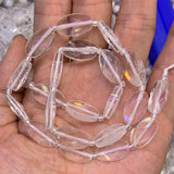 Natural Lemon Quartz Rock Quartz Beads 15'' Faceted Oval DIY Beads