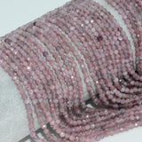 Natural Lepidolite Faceted Round Beads 4mm