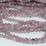 Natural Lepidolite Faceted Round Beads 4mm