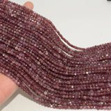 Lepidolite Faceted Cube Beads 4mm-4.2mm
