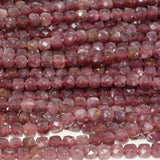 Lepidolite Faceted Cube Beads 4mm-4.2mm