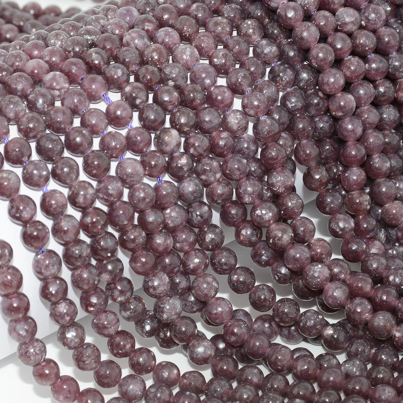 Lepidolite Loose Round Beads 6mm
