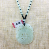 Xiuyan Jade Carved Dragon Horse Pendant Necklace Sweater Chain