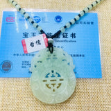Xiuyan Jade Carved Dragon Horse Pendant Necklace Sweater Chain