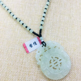 Xiuyan Jade Carved Dragon Horse Pendant Necklace Sweater Chain