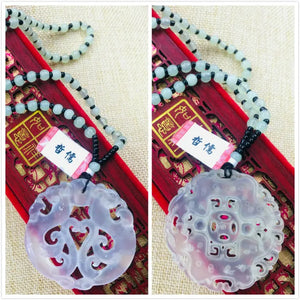 Liaoning Xiuyan Jade Dragon Pendant Necklace Men Women Sweater Chain
