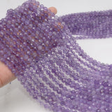 Natural Amethyst Faceted Round Beads 7.5-7.8mm