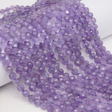 Natural Amethyst Faceted Round Beads 7.5-7.8mm