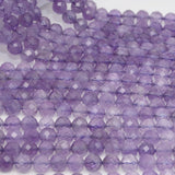 Natural Amethyst Faceted Round Beads 7.5-7.8mm