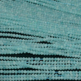 Natural Light Peru Amazonite Faceted Rondelle Beads 2.8mm