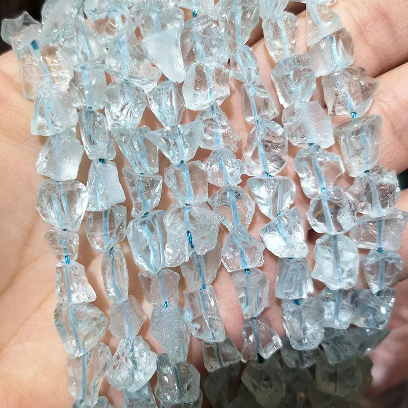 Natural Light Topazs Rough Stone Beads Loose Irregular Gravel Gem Spacer Beads