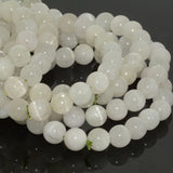 Natural Light Green Spodumene Round Beads Bracelets 8.2mm-8.5mm