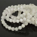Natural Light Green Spodumene Round Beads Bracelets 8.2mm-8.5mm