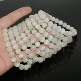 Natural Light Green Spodumene Round Beads Bracelets 8.2mm-8.5mm