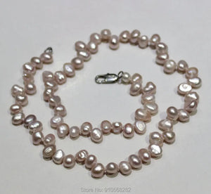 Light Purple Freshwater Pearl Necklace Baroque 6-7mm