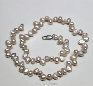 Light Purple Freshwater Pearl Necklace Baroque 6-7mm