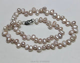 Light Purple Freshwater Pearl Necklace Baroque 6-7mm