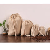 Linen Jute Drawstring Bags 8x10cm Pack of 50