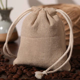 Linen Jute Drawstring Bags 8x10cm Pack of 50