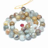 Natural Lodolite Quartz Faceted Round Beads Gemstone Bracelet Necklace Diy