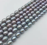Gray AA 7-9MM Rice Freshwater Pearl DIY Loose Beads