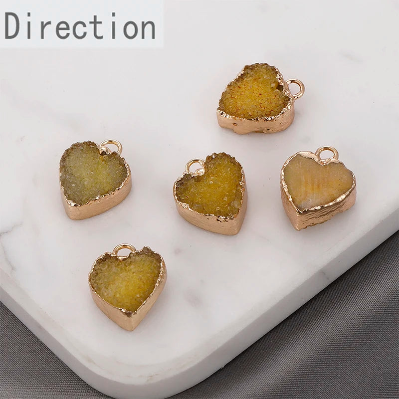 Natural Love Crystal Rough Stone Package Phnom Pendant DIY Bracelet Necklace