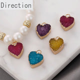 Natural Love Crystal Rough Stone Package Phnom Pendant DIY Bracelet Necklace