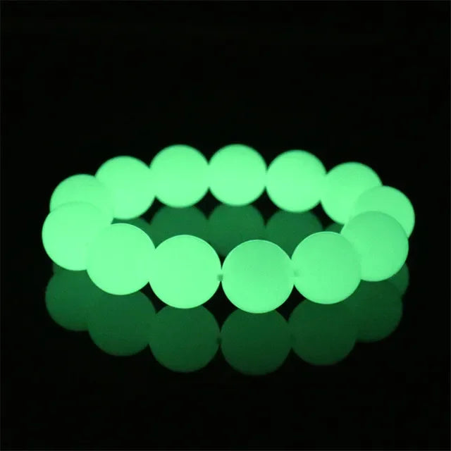 Luminous Fluorite Bracelet Glowing Beads Fluorescent Stone Charm Jewelry