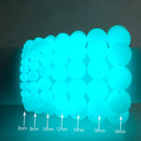 Luminous Fluorite Bracelet Glowing Beads Fluorescent Stone Charm Jewelry