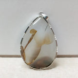 Madagascar Ocean Chalcedony Grass Flower Pendant Couple Gift