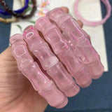 Madagascar Pink Crystal Bracelet Gem Jewelry for Men Women