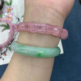 Madagascar Pink Crystal Bracelet Gem Jewelry for Men Women