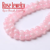 Madagascar Rose Pink Crystal Quartz Beads Round Loose Stone Beads 6mm - 12mm