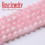 Madagascar Rose Pink Crystal Quartz Beads Round Loose Stone Beads 6mm - 12mm