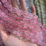 Madagascar Rose Quartz Beads 15'' Freeform Potato DIY Loose Beads