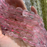 Madagascar Rose Quartz Beads 15'' Freeform Potato DIY Loose Beads