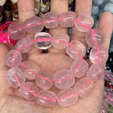 Madagascar Rose Quartz Beads 15'' Freeform Potato DIY Loose Beads