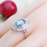 Natural Magic Rainbow Zirconia Jewelry Set 925 Silver Wedding