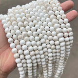 Smooth Natural Magnesite Stone Beads for Jewelry Making DIY