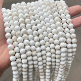 Smooth Natural Magnesite Stone Beads for Jewelry Making DIY