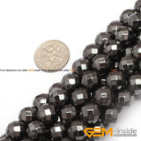 Faceted Round Hematite Beads 3mm-12mm 15 inch Strand DIY Jewelry Making
