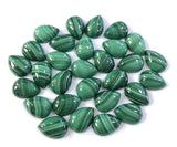 Natural Malachite 10x14mm Tear Drop Gemstone 10pcs/Lot Pear Shape Loose Beads