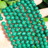 Natural Malachite 8mm Round Loose Beads 15inch