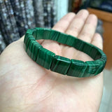 Malachite Bracelet 10x10mm Gem Jewelry for Women Men Gift
