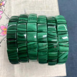 Malachite Bracelet 10x10mm Gem Jewelry for Women Men Gift